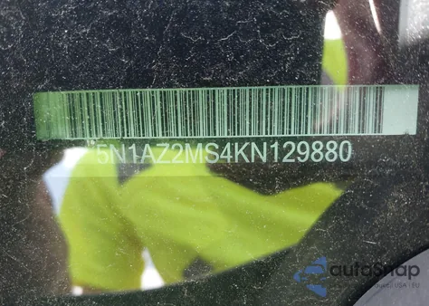 2019 Nissan Murano Sl z USA, uszkodzony, nr VIN 5N1AZ2MS4KN129880